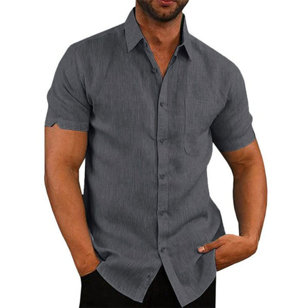 Evan® | 2022 Stilig herreskjorte i bomull og lin