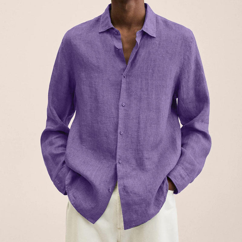 Robert® | Skjorte med ståkrage i bomull for herre
