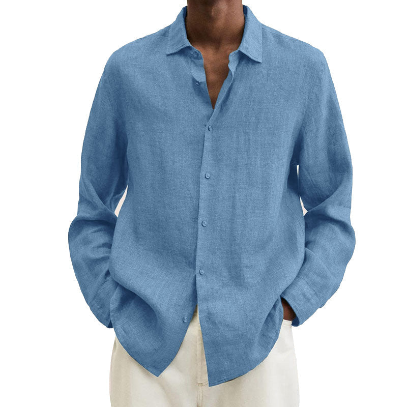 Robert® | Skjorte med ståkrage i bomull for herre